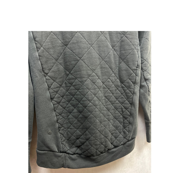 Lululemon Womens Engineered Warmth Half-Zip Pullover Emboss Black Size 4 - Picture 5 of 16